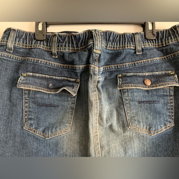 Motherhood maternity denim stretch mini skirt size XL - Picture 2 of 10